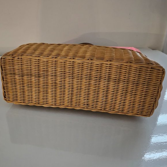 FRANCIS VALENTINE Wicker Pink Iridescent Tote - Picture 7 of 10